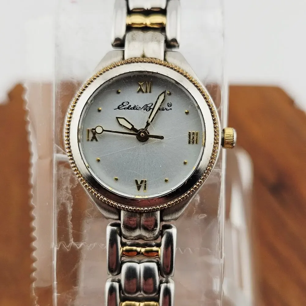 Eddie Bauer Women's Round Dial Two Tone Watch Classic Contemporary Minimalist